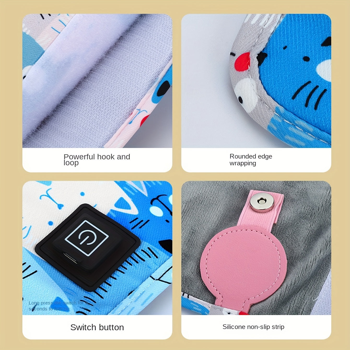 USB Bottle Warmer with Cartoon Design, Portable Insulated Heating Set with Thermostat