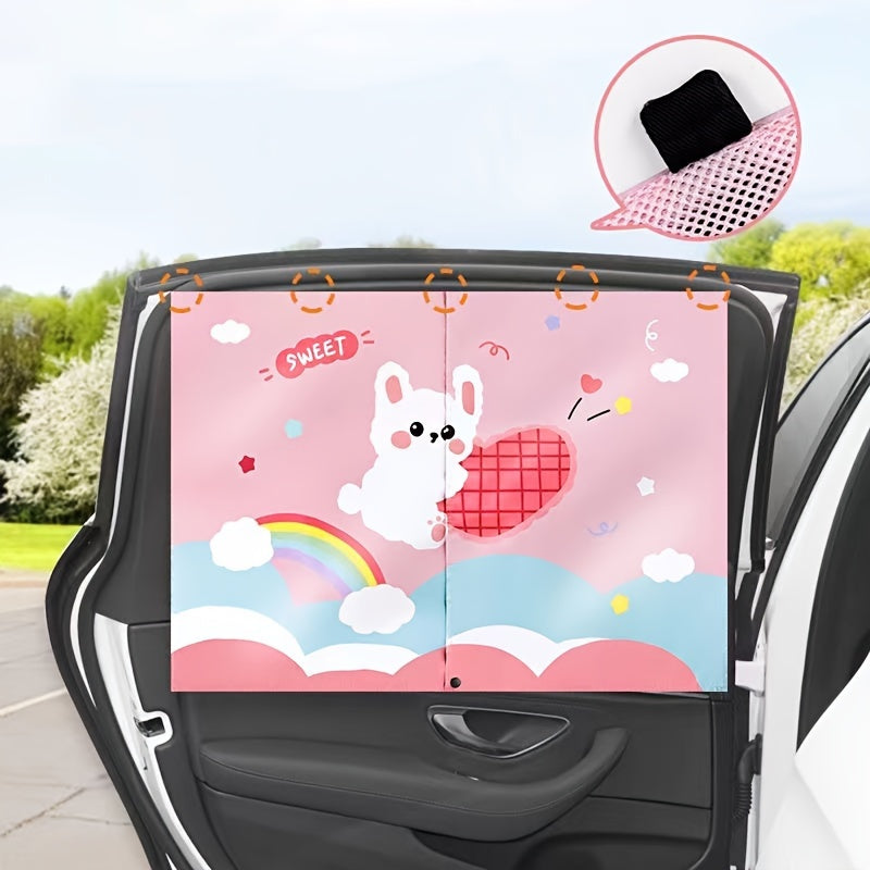 Magnitli tortib olinadigan avtomobil quyosh nurlari uchun polyester mato bilan qoplangan ichki himoya qopqog'i