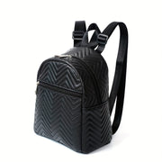 Women's Wavy Pattern Backpack Large Capacity Casual Travel Hiking Diaper Bag