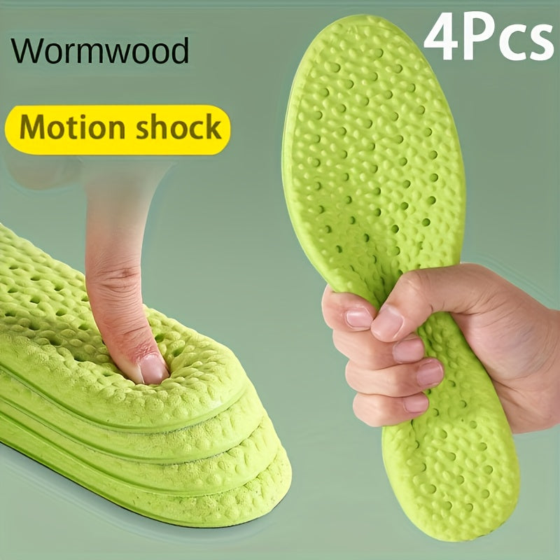 Unisex Cushioned Shock-Absorbing Insoles for Sports and Casual Shoes