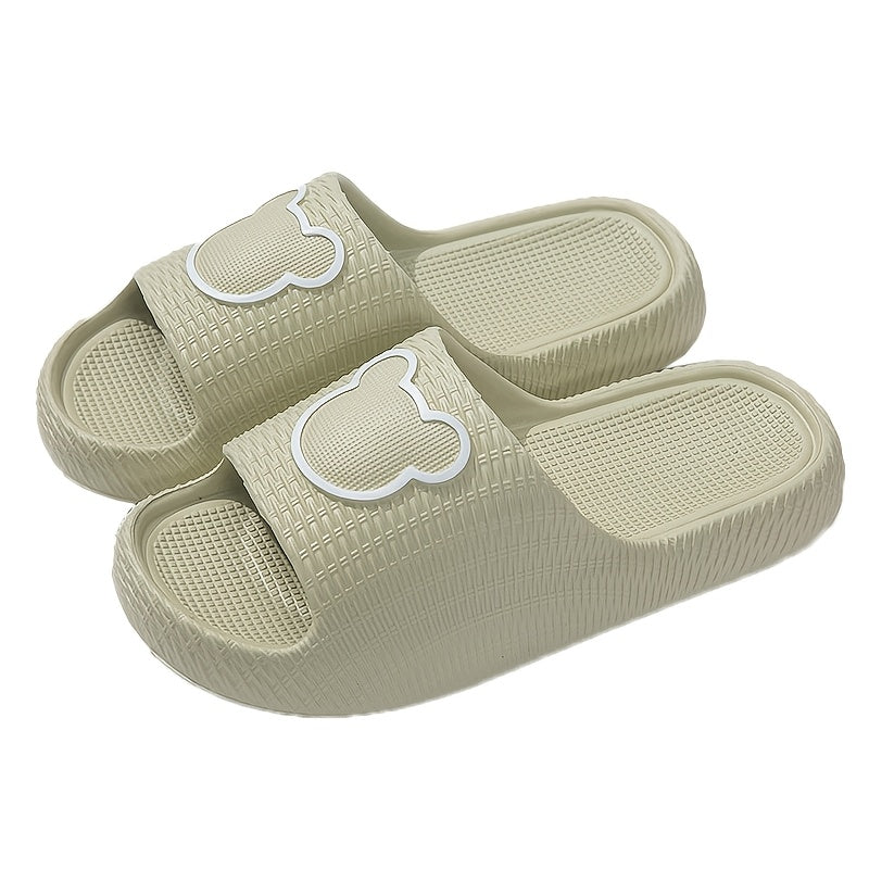 Women’s Cartoon Bear EVA Slides Non-Slip Thick Sole Indoor Outdoor Flip Flops