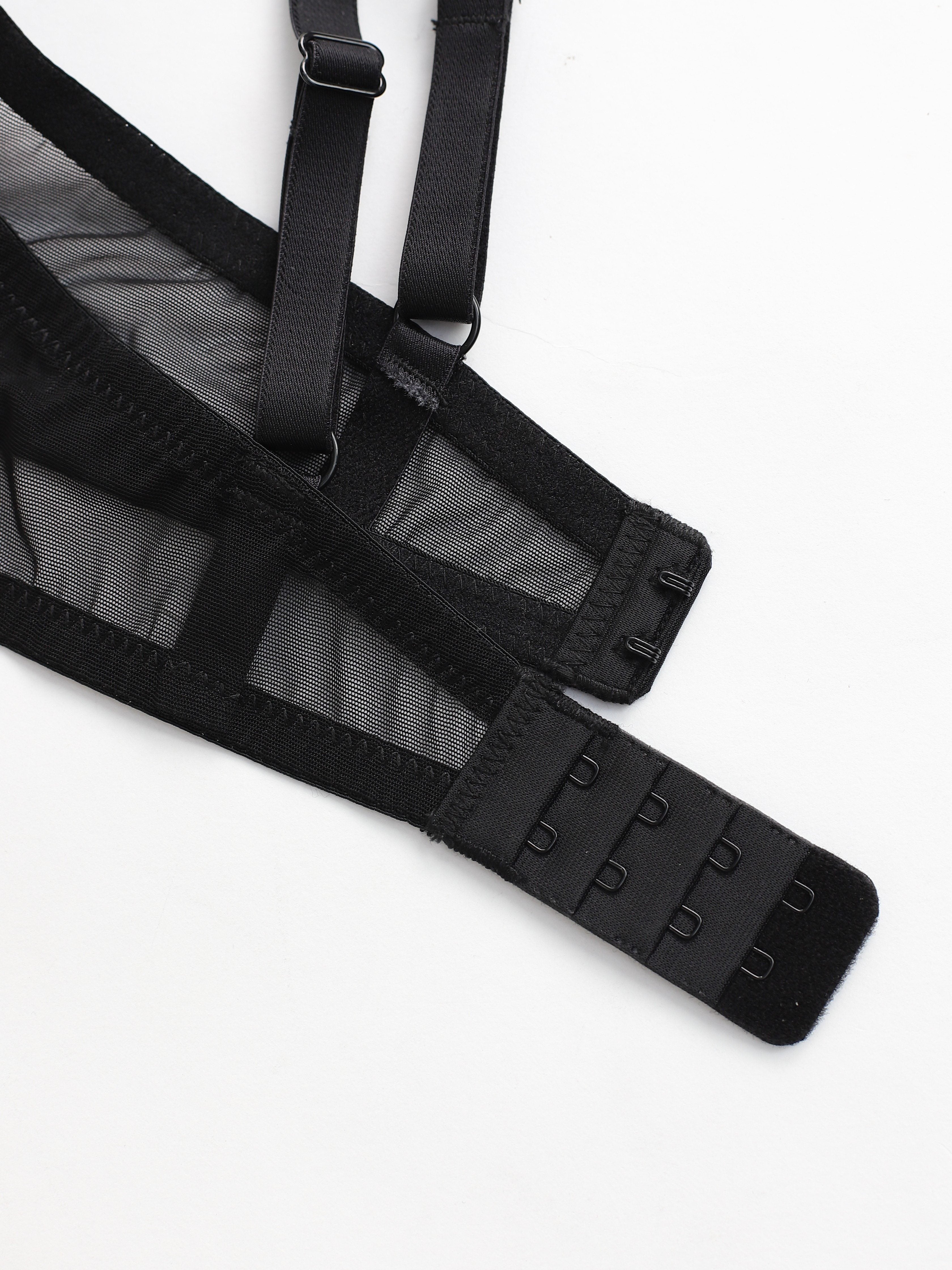 Women's Mesh Thick Cup Bra with Gathered Design Lingerie