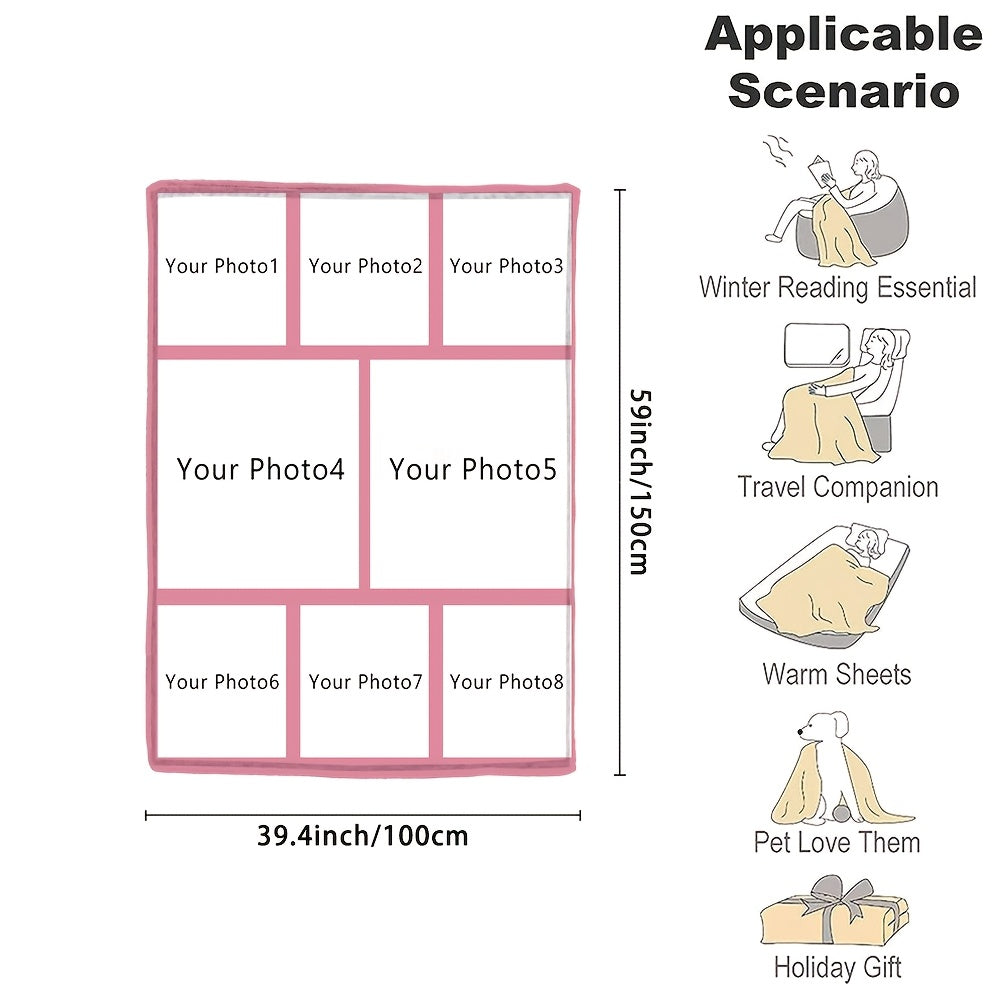 Индивидуальное фланелевое одеяло с фотографией, мягкое теплое одеяло с памятью для пар, семей, дивана, кровати, кемпинга