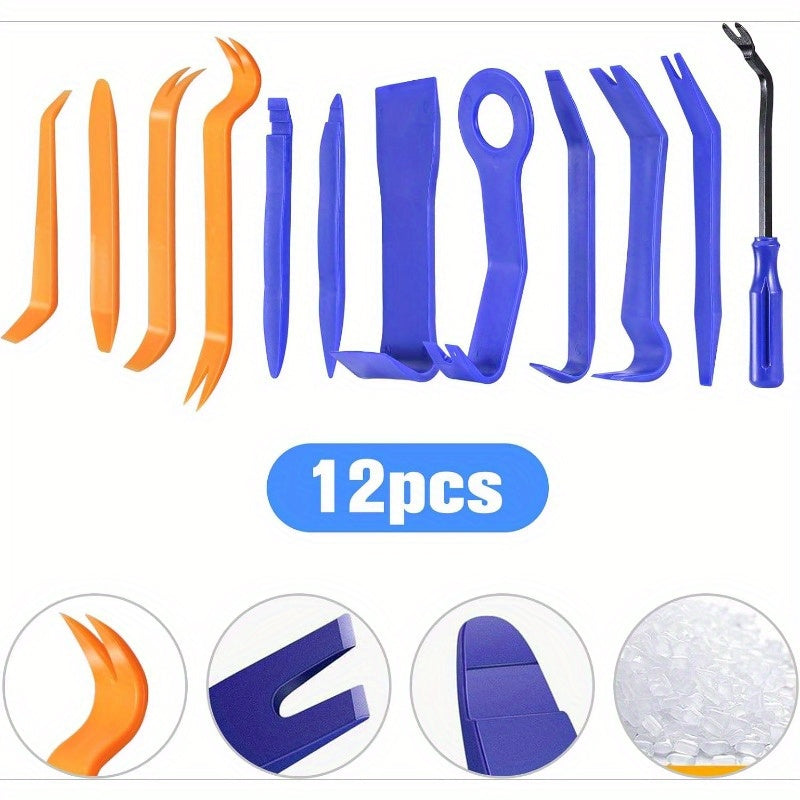 12-Piece Car Interior Removal Tool Set for Disassembling Trim and Audio Systems
