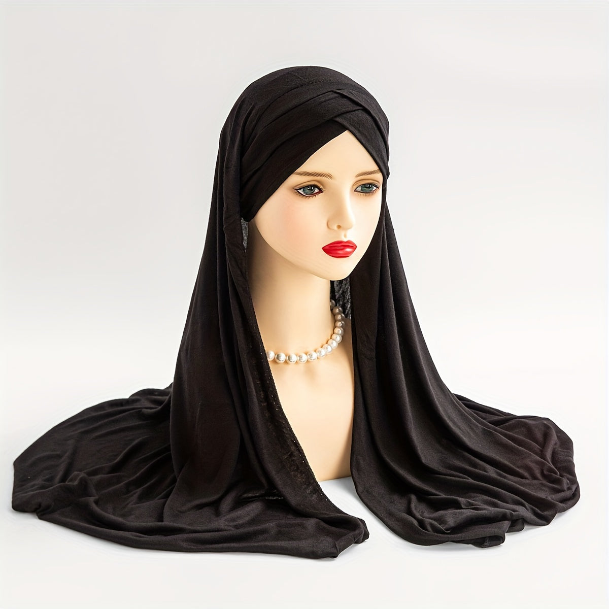 Ayollar uchun nafas oladigan bosh yopish, darhol hijab bilan, quyoshdan himoya qilish uchun bir bo'lakli elastik bandana