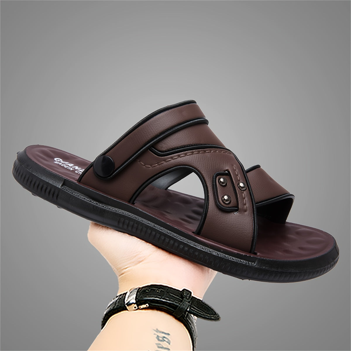 Zapatillas exteriores para hombre con suela de goma, antideslizantes, casuales, para senderismo, playa y resistentes