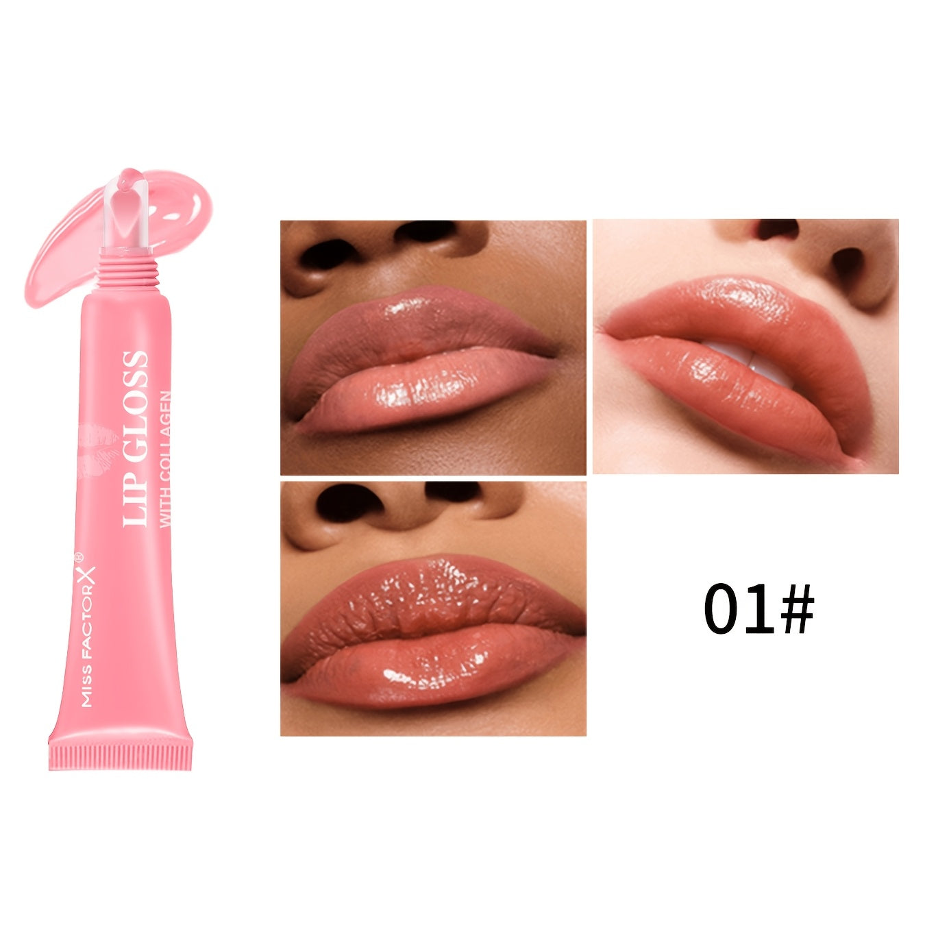Women Lip Gloss Set 6 Pieces Hyaluronic Acid Hydrating Brightening Gift
