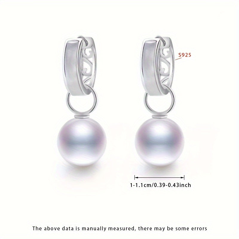 Pearl Earrings for Women S925 Silver 10-11mm Freshwater Pearls Gift Box
