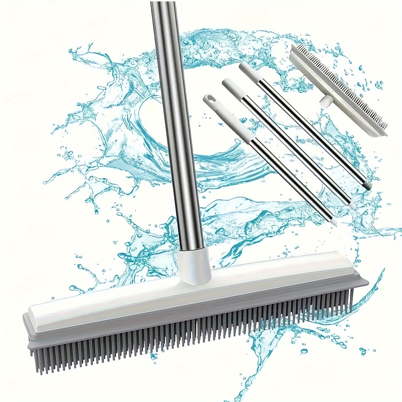 Ko'p maqsadli uy hayvonlari sochlarini olib tashlash cho'tkasi gilamlar va qattiq pollar uchun - mustahkam va ekologik toza, uy va tijorat gilamlarini tozalash, gilamlarni shampunlash uchun ajoyib