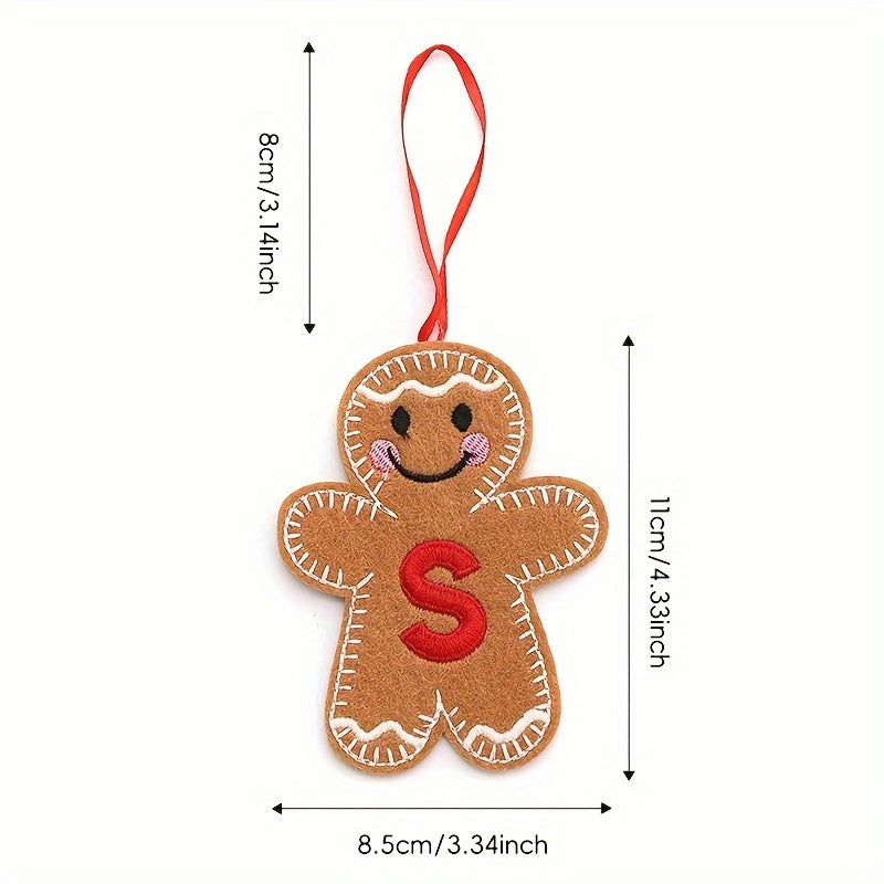 Fabric Gingerbread Man Christmas Ornament for Home and Kitchen Decoration