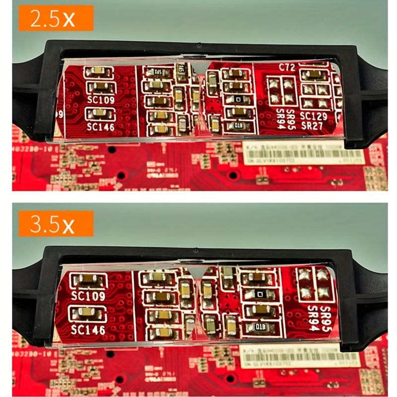 Lupa de cabeza con 4 lentes, manos libres para lectura, joyería y manualidades