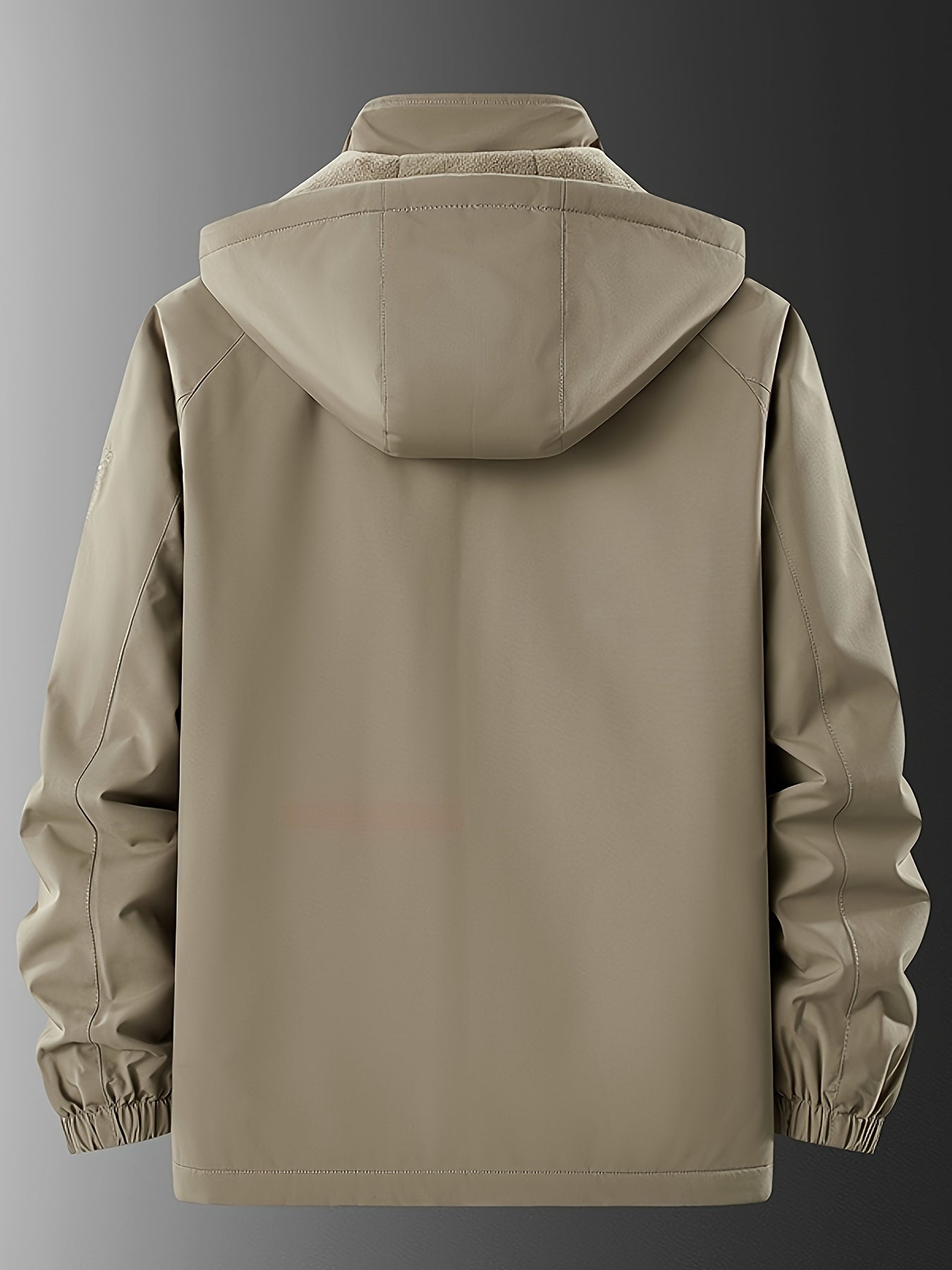 Erkaklar uchun qishki kurtka, ajratiladigan kaput va bir nechta cho'ntaklar bilan - Norasmiy va zamonaviy, junli tashqi kiyim