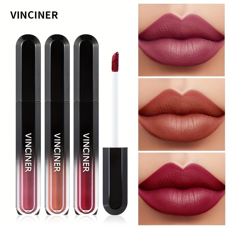 Women Velvet Matte Lip Glaze 12 Colors Waterproof Long-Lasting Lipstick
