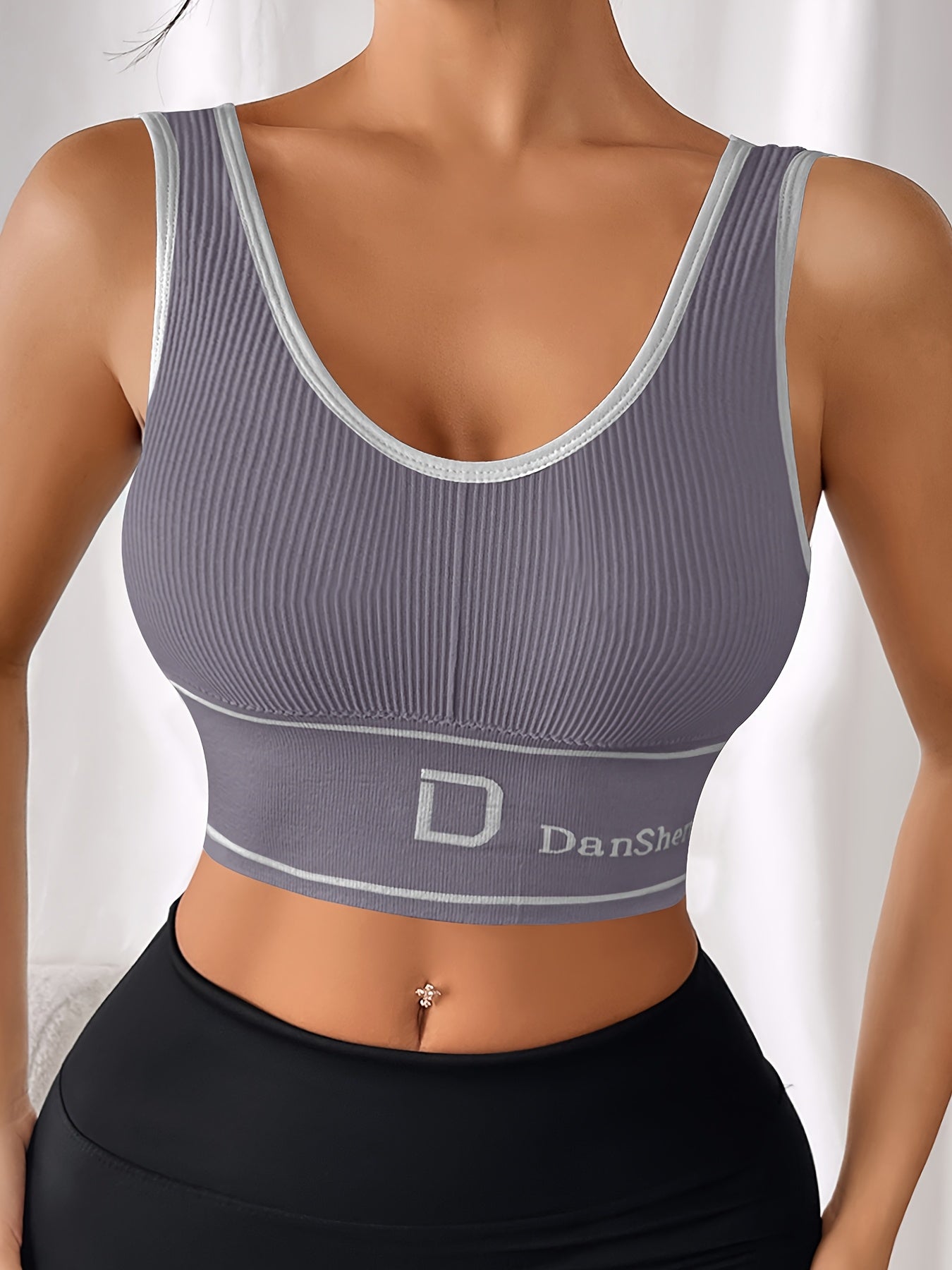 Plus Size Sports Bra Tank Top 4 Pack Wire-Free Breathable Yoga Runnin