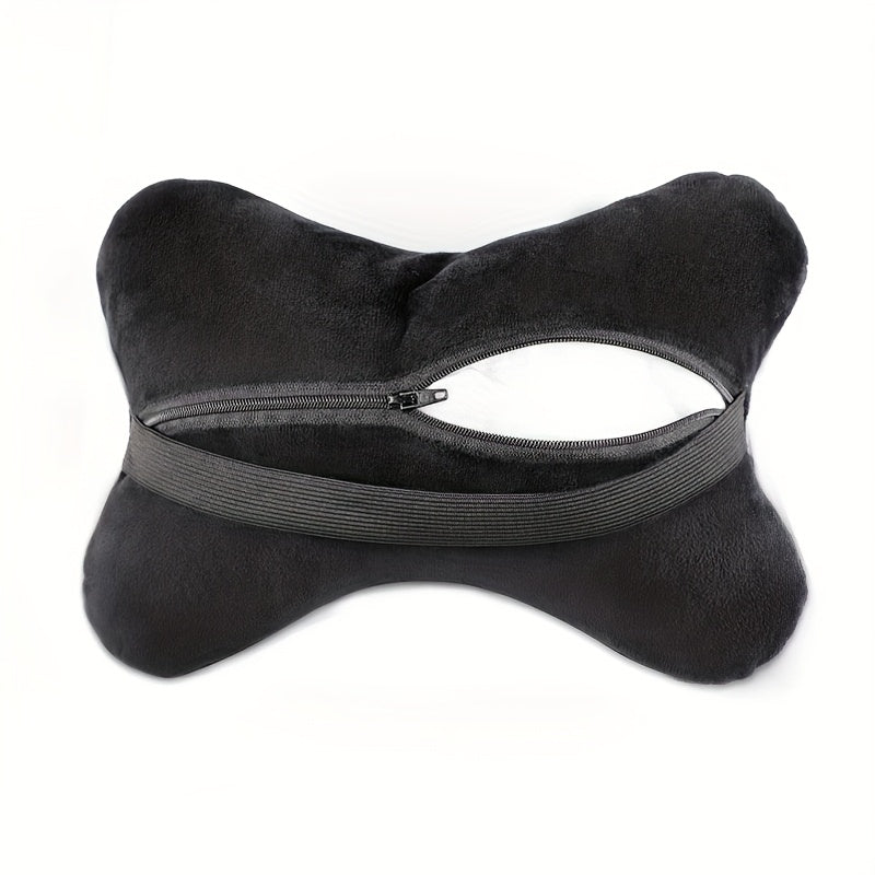 Unisex Soft Fiber Neck Pillow Breathable Travel Cushion for Cars