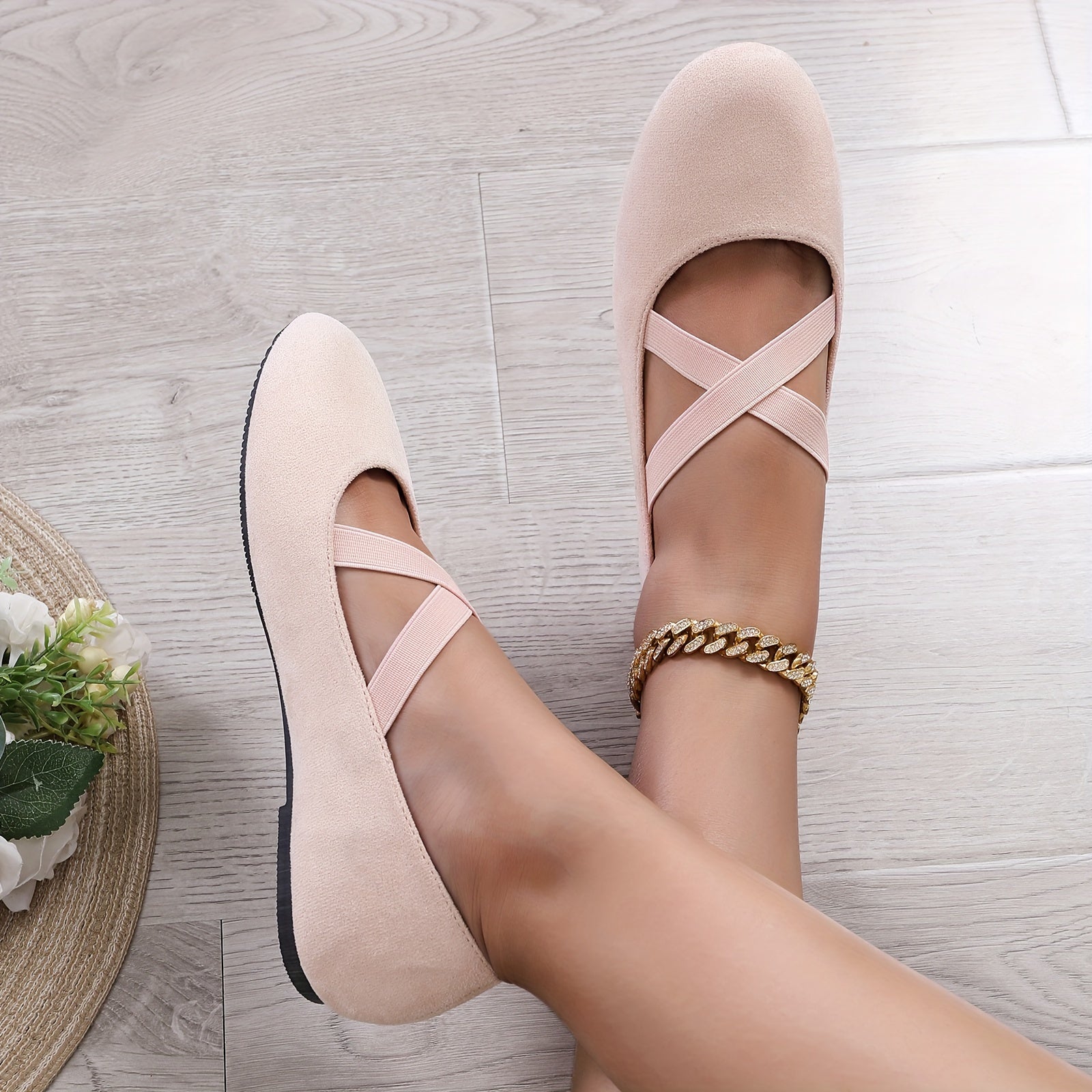 Women's Slip-On Ballet Flats, Solid Color, Soft Sole, Casual Casual Shoes