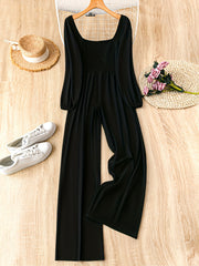 Plus Size Womens Off-Shoulder Pants Black All-Season Formal Casual Trousers