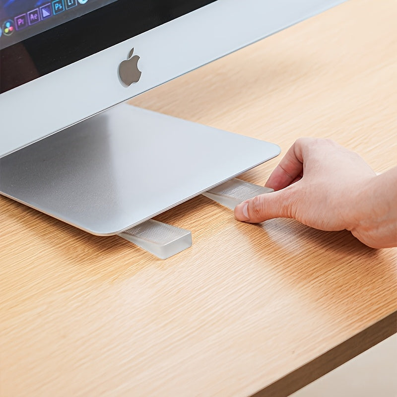 4 ta PVC mebel balandligini sozlash shimlari to'plami - notekis pollar uchun sozlanadigan qiyshiq bloklar, shkaflarda balandlikni sozlash uchun uchburchakli bloklar