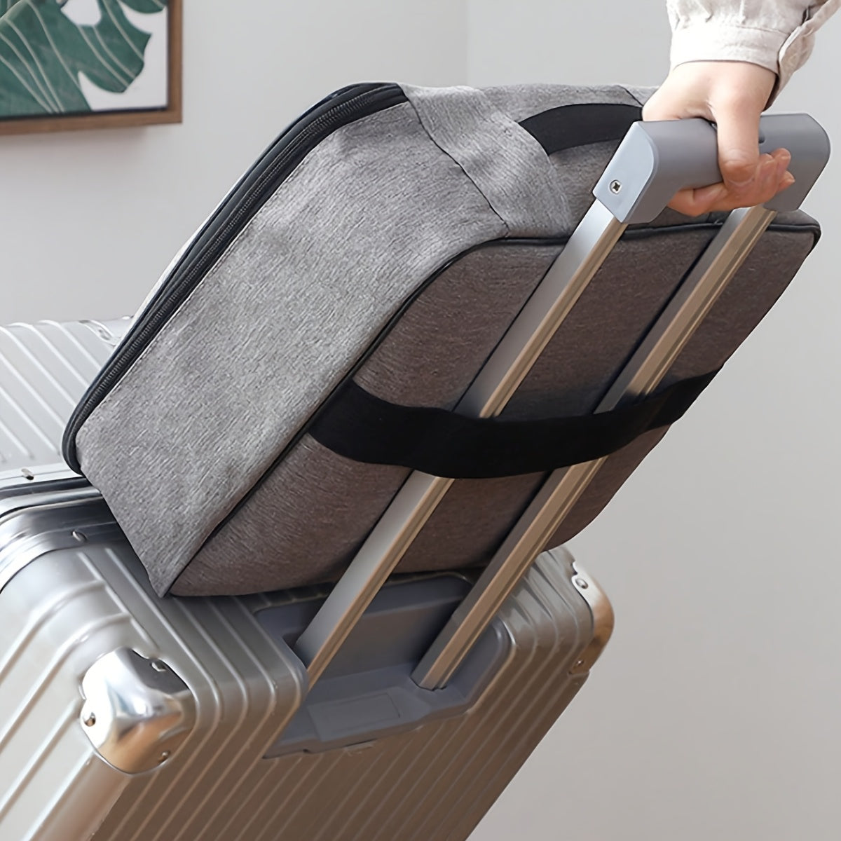 Sayohat va biznes uchun zip bilan yopiladigan va yelka sumkasi bilan oddiy polyester pasport qoplami