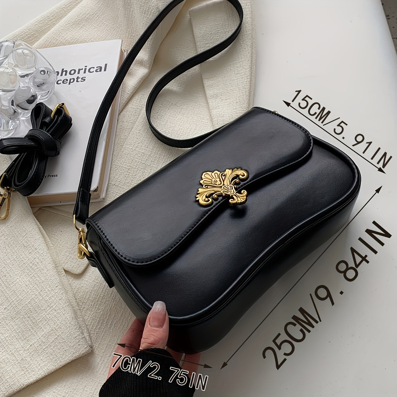 Women's Crossbody Bag PU Solid Color Large Capacity Zipper Closure for Multiple Occasions