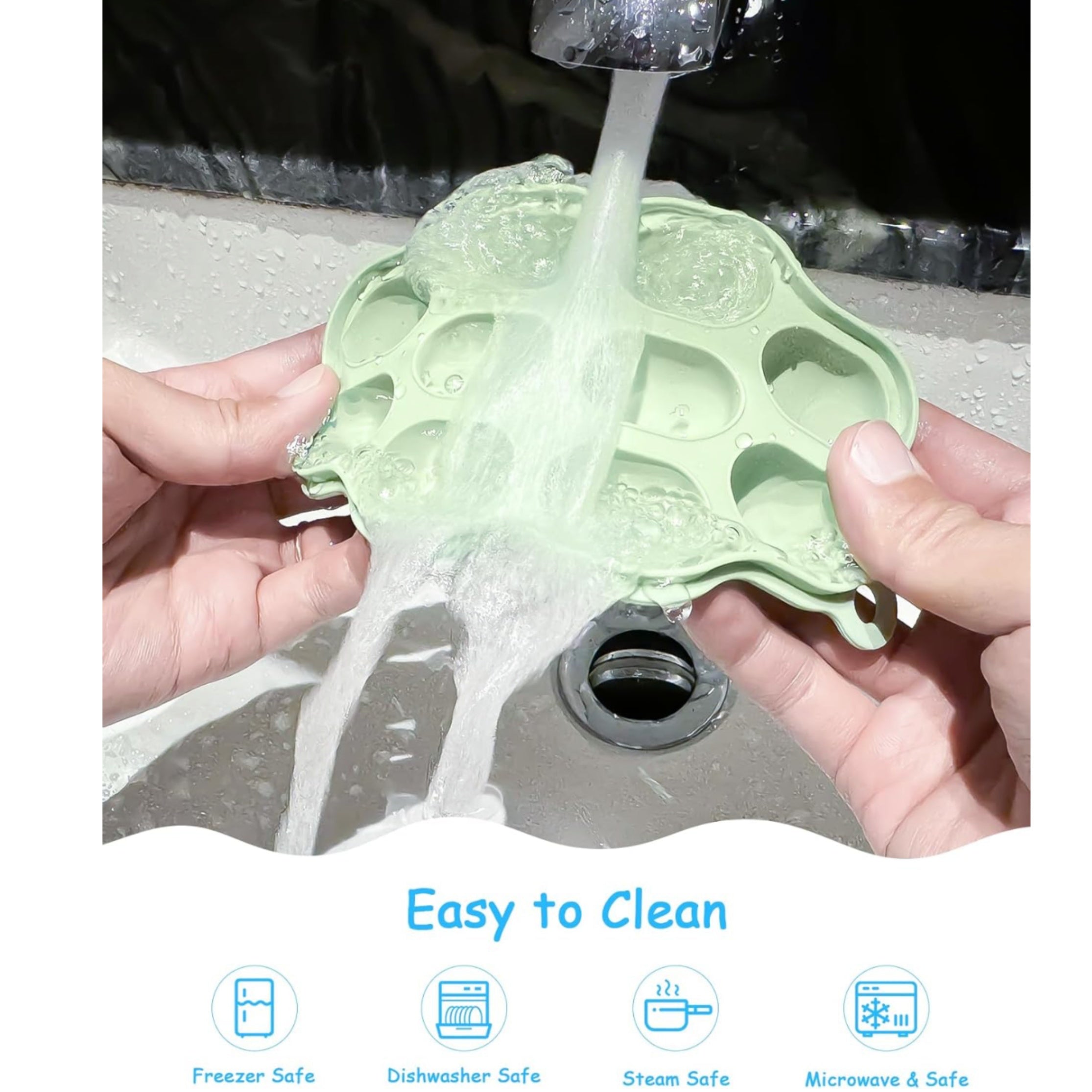 Bandeja de almacenamiento de comida para bebé de silicona con alimentador de fruta y bolsas