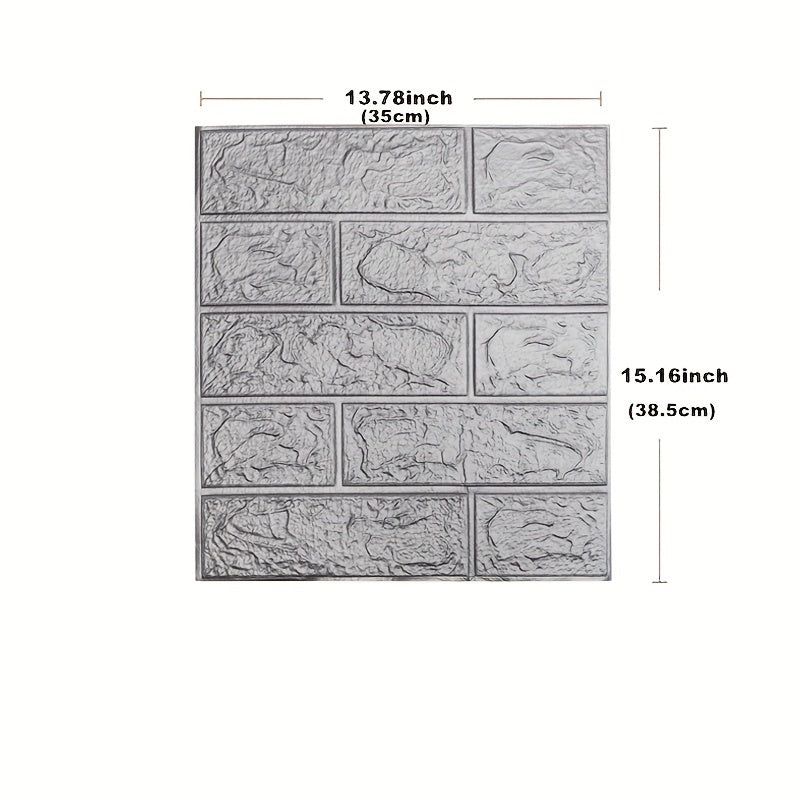 3D Wall Tile Stickers Self-Adhesive Waterproof Brick Pattern for Kitchen Bathroom Living Room Corridor 20/50/100 pcs