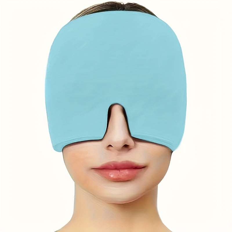 Unisex Facial Cooling Gel Headband Cold Compress Eye Mask Adjustable Headgear