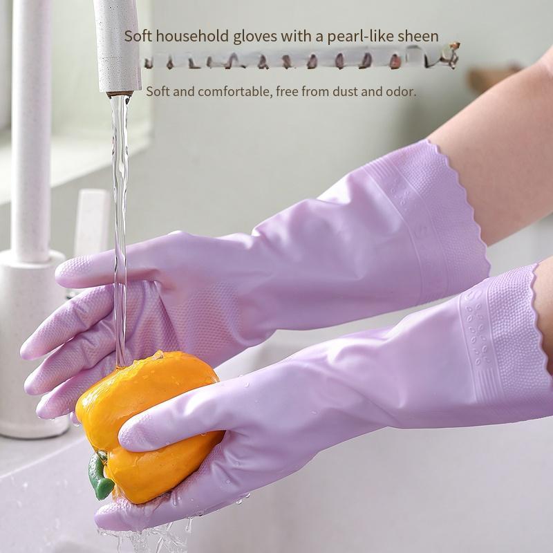 Waterproof Latex Gloves for Kitchen Cleaning Housework and Dishwashing