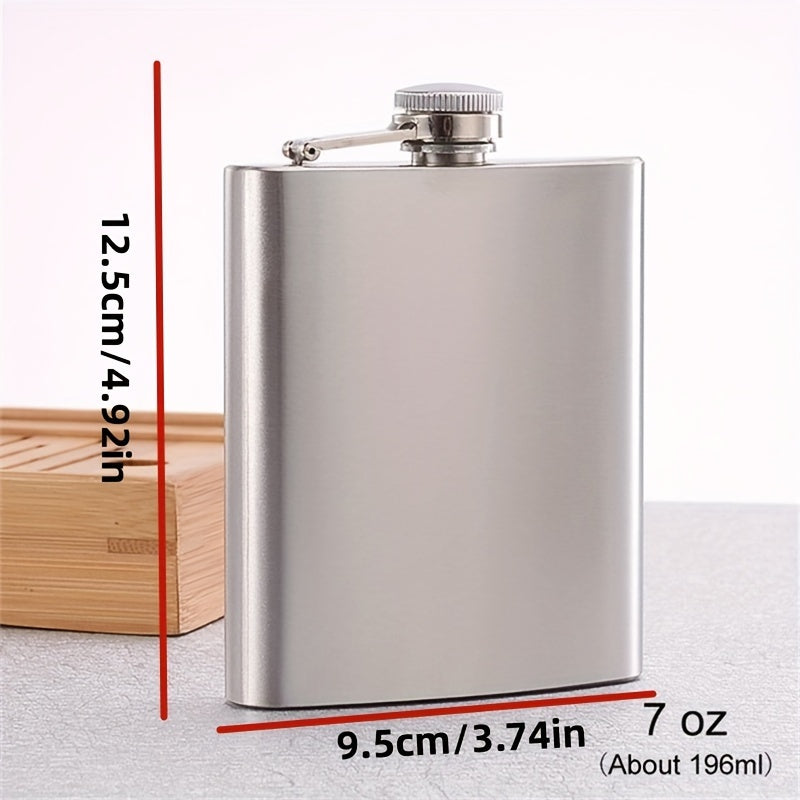 Stainless Steel Hip Flask for Outdoor Use Pocket-Sized with Screw Cap