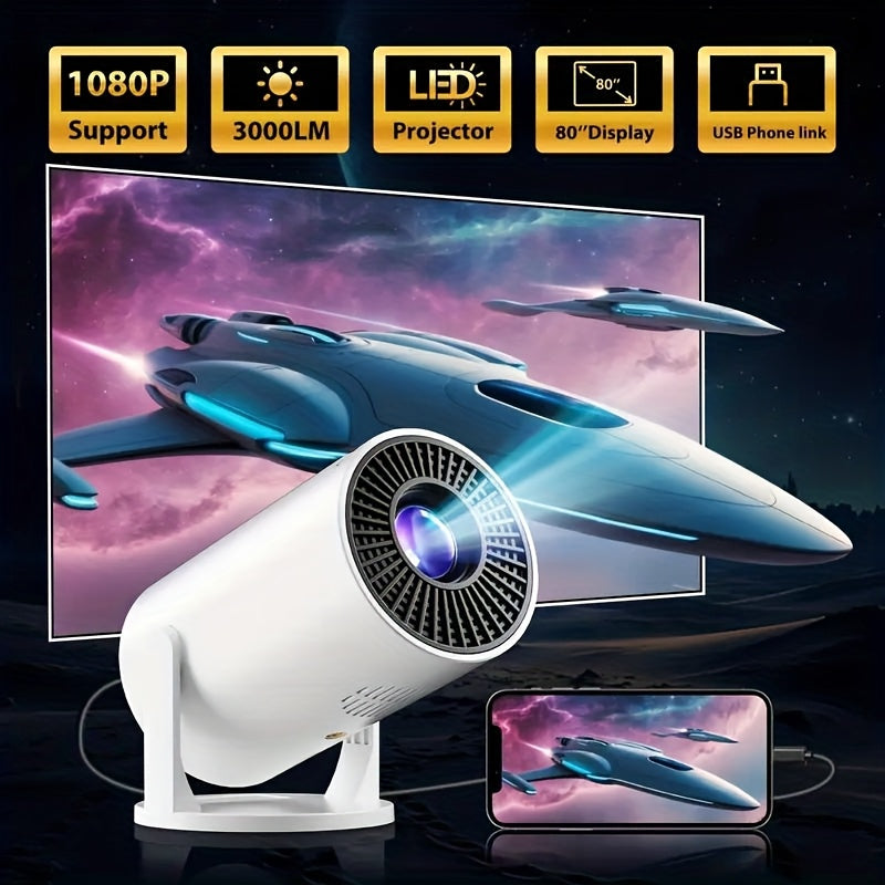 Мини портативный домашний кинотеатр проектор 1080P Full HD с поддержкой 3D, USB, смартфон