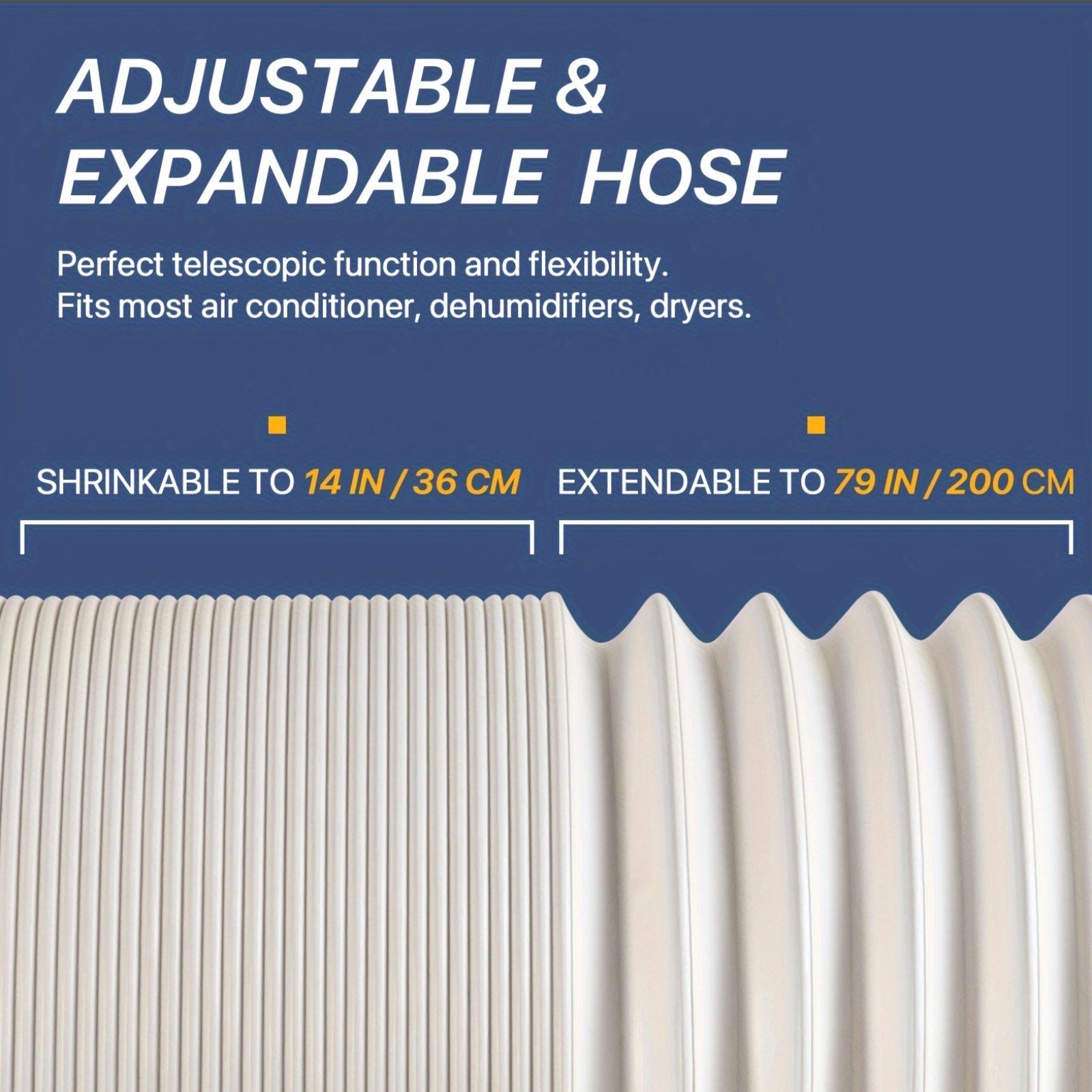 Portable Air Conditioner Exhaust Hose 14.99cm Diameter, Multiple Lengths