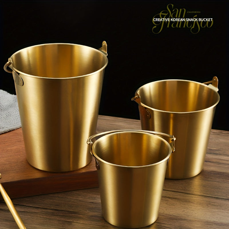 Stainless Steel Ice Bucket with Lid for Chilled Beverages and Snacks
