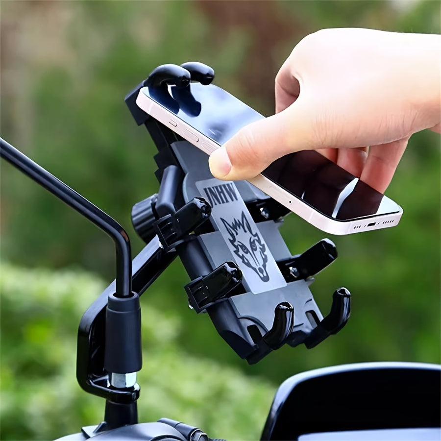 Motorcycle Phone Mount Shock-Absorbing Anti-Theft for E-Bikes and Scooters