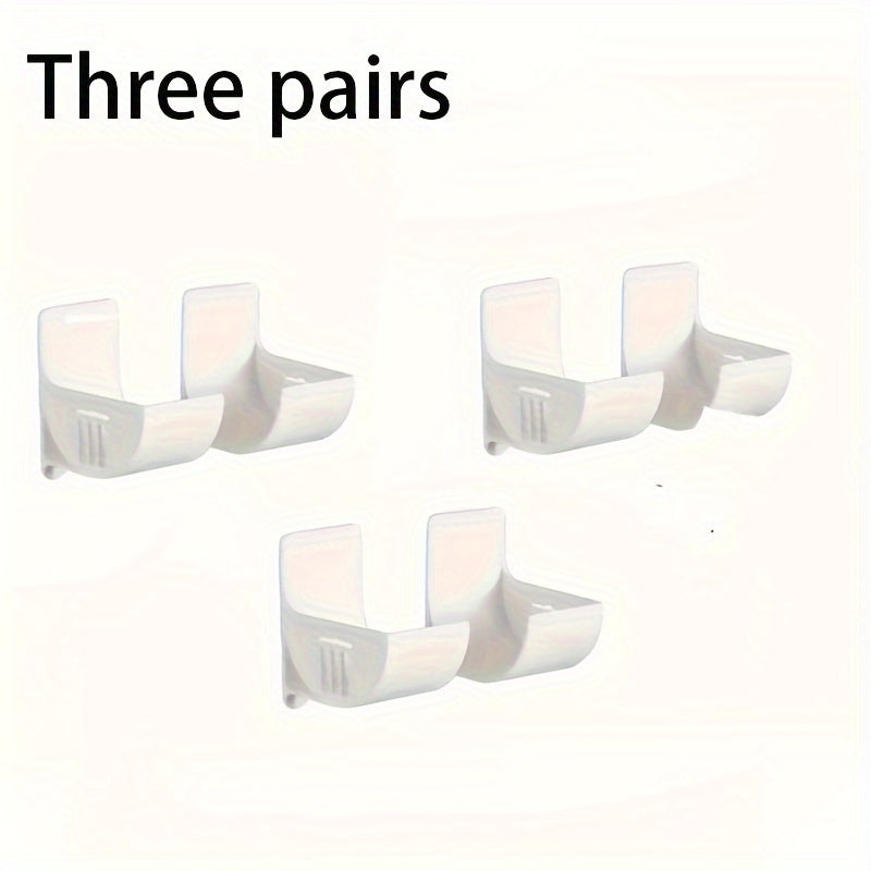 Devorga o'rnatiladigan plastik sumka tashkilotchilari, 2, 4 yoki 6 ta to'plamlar, sozlanadigan o'z-o'zini yopishtiradigan saqlash racki