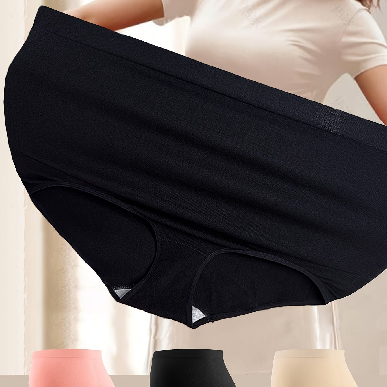 Women's Seamless High-Waist Shaping Shorts Black Pink Purple Tummy Control