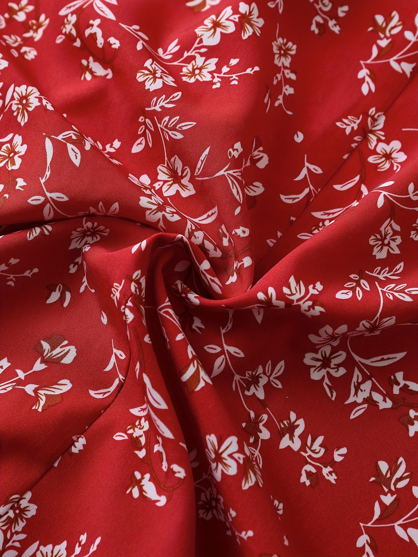 Women's Floral Print Woven Button-Up Dress for Vacation