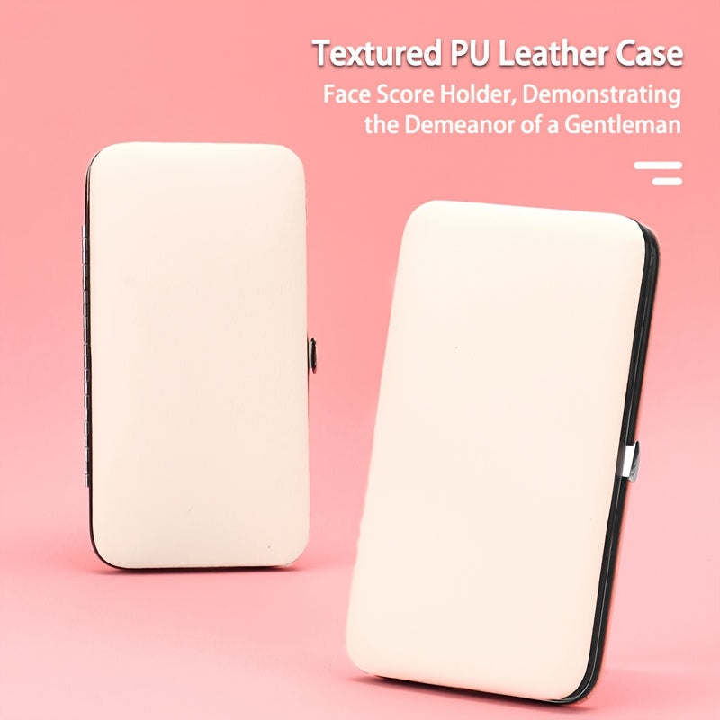 Pink Nail Care Set for Girls with Stainless Steel Tools and Storage Case