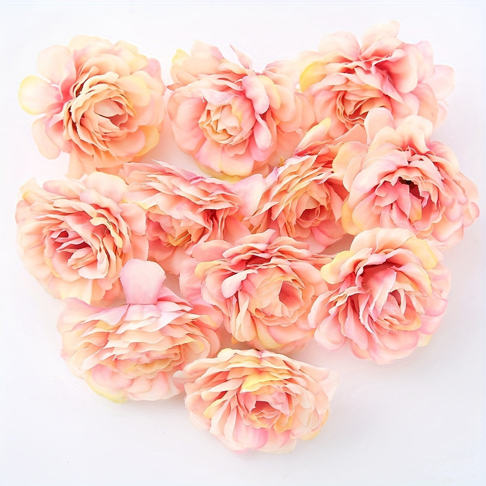 10/20pcs Multi-Layer Artificial Rose Head Flowers for Wreaths and Home Decor