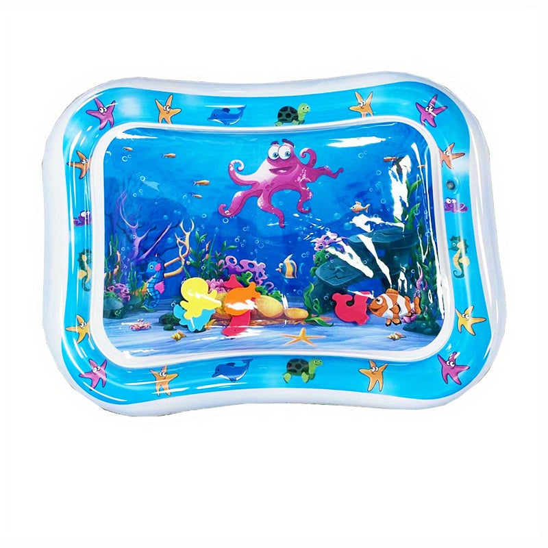 Бестселлер Premium надувной водяной мат для времени на животике для детей и малышей в синем ПВХ - Идеальный центр активности для развития - Отличный подарок на Хэллоуин, Рождество, День благодарения - Способствует росту детей - 1 шт.