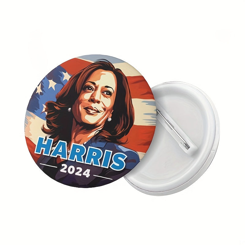 2024 Presidential Campaign Buttons Set of 5 Minimalist Style Round Badges 5.9cm