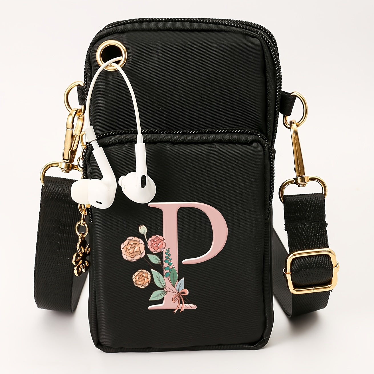 Ayollar uchun kichik yelka sumkasi, gul naqshli, kundalik ko‘p funksiyali crossbody sumka, kichik qo‘l sumkasi