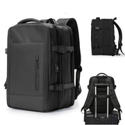 Men's Nylon Backpack with Laptop Compartment and Trolley Sleeve for Travel and Business
