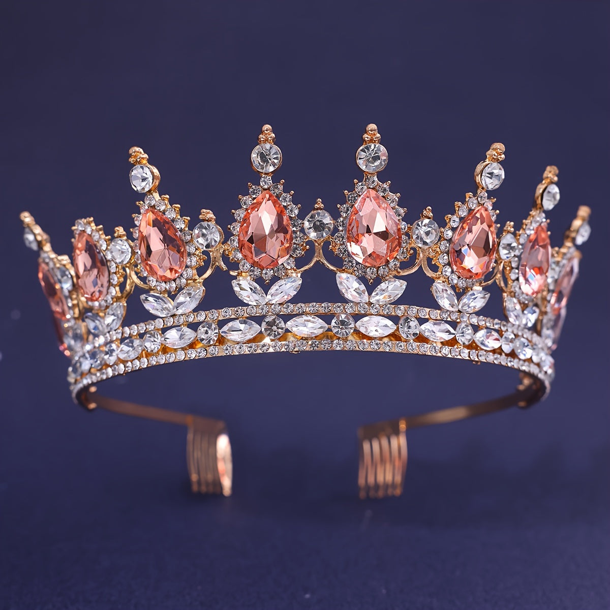 Rhinestone Crown Hair Comb Tiaras for Bridal Wedding Princess Headwear