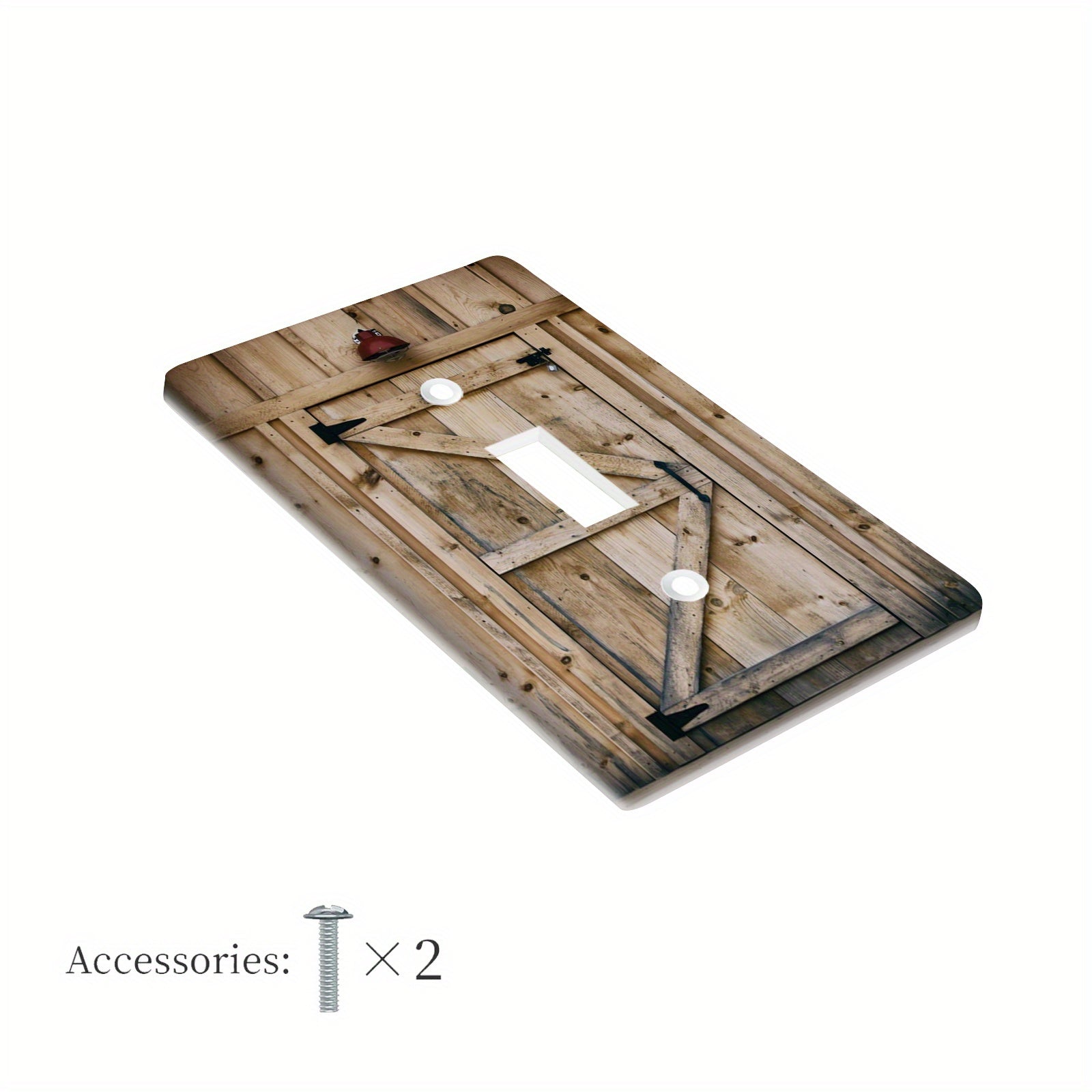 Декоративная накладка на стену в виде rustic barn door, накладка для выключателя света и розетки, не требует электричества, универсальна для декора комнаты.