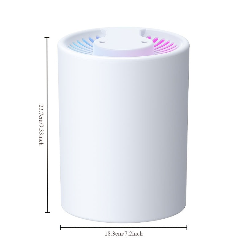 Large 5L USB Humidifier with Dual Mist and Colorful Ambient Lighting for Home Office