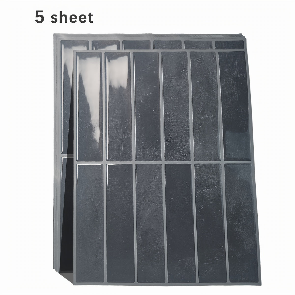 5Pcs 3D Self-Adhesive Wall Tiles Waterproof Heat-Resistant Bathroom Kitchen Backsplash