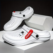 Women’s Hollow Out Flat Clogs, Adjustable Strap Non Slip Beach Sandals