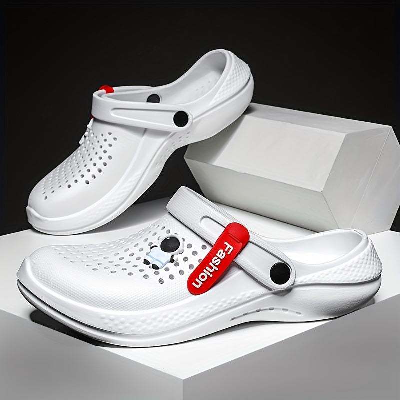 Women’s Hollow Out Flat Clogs, Adjustable Strap Non Slip Beach Sandals