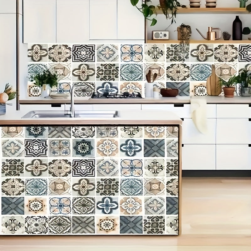 Waterproof Oil-Resistant Kitchen Wall Stickers Heat-Resistant DIY Wallpaper for Cabinets