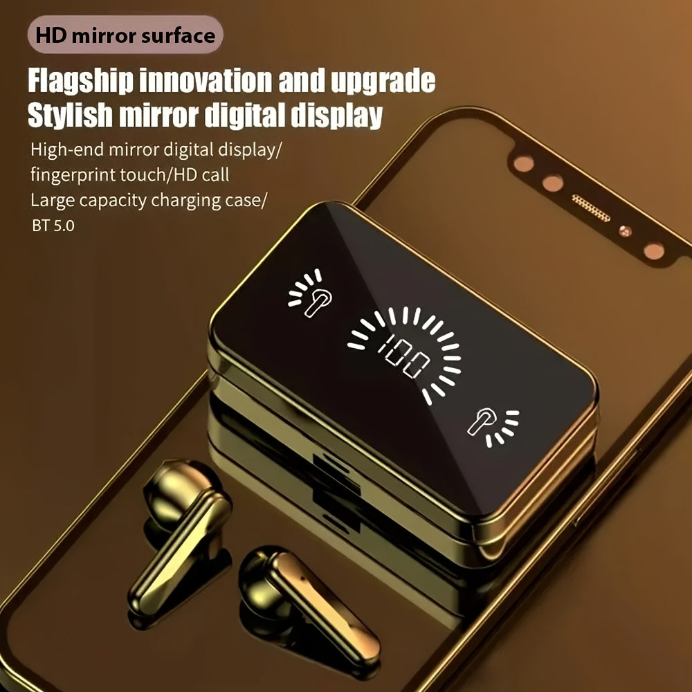 Raqamli ko'rsatkichli simsiz quloqchinlar, teginish nazorati TWS sport quloqchinlari, shovqinni bekor qiluvchi ovozli qo'ng'iroq, yuqori sig'imli batareya, ovozli yordamchi bilan mos, sim kerak emas, teginish ovoz balandligi.